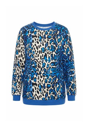 MIAMODA, SWEATSHIRT, KOMFORT FIT, LEO-MUSTER, FARBEFFEKTE - Sweatshirt - blue