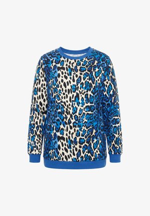 MIAMODA, SWEATSHIRT, KOMFORT FIT, LEO-MUSTER, FARBEFFEKTE - Sweatshirt - blue