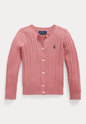 Polo Ralph Lauren, MINI-CABLE COTTON CARDIGAN 7-14Y - Vest - pink