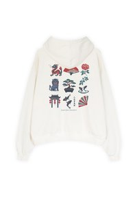 Kaotiko WASHED BONSAI UNISEX - Džemperis su gobtuvu - ivory