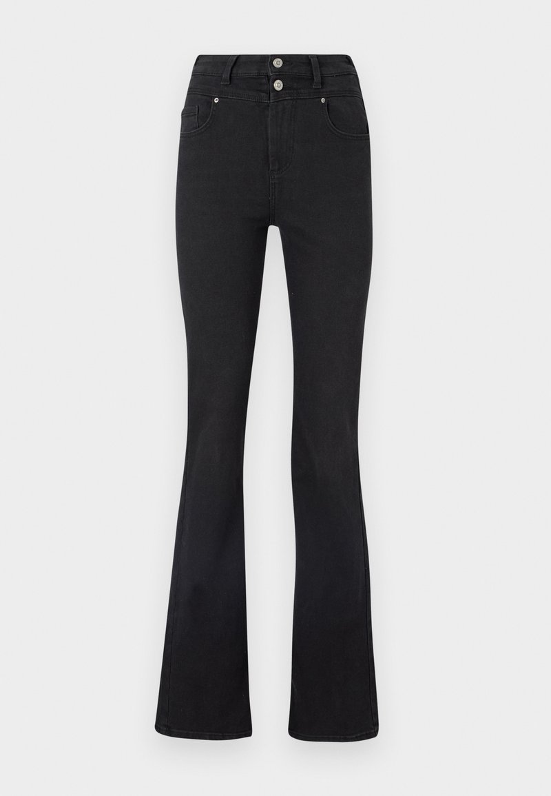 ONLY ONLDARCY FLARED FLY BUT BOX - Flared Jeans - washed black/black ...