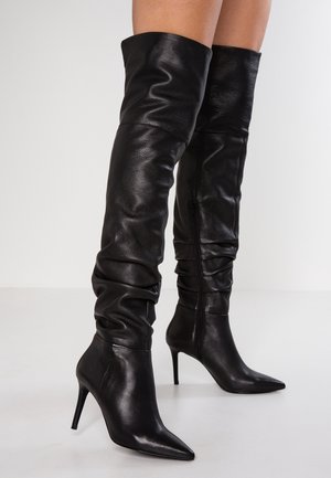 Laarzen met hoge hak - black