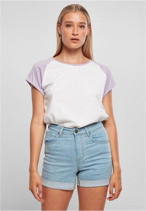 CONTRAST RAGLAN - T-shirt imprimé - white lilac