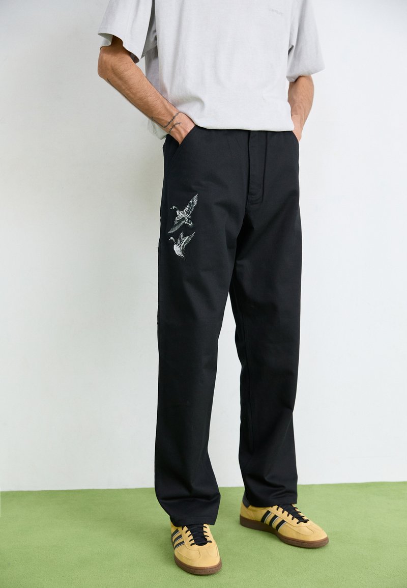 Carhartt WIP DUCKS SINGLE KNEE PANT - Kelnės - black
