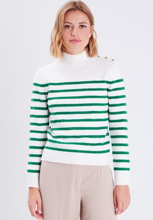 MIT STEHKRAGEN - Pullover - vert