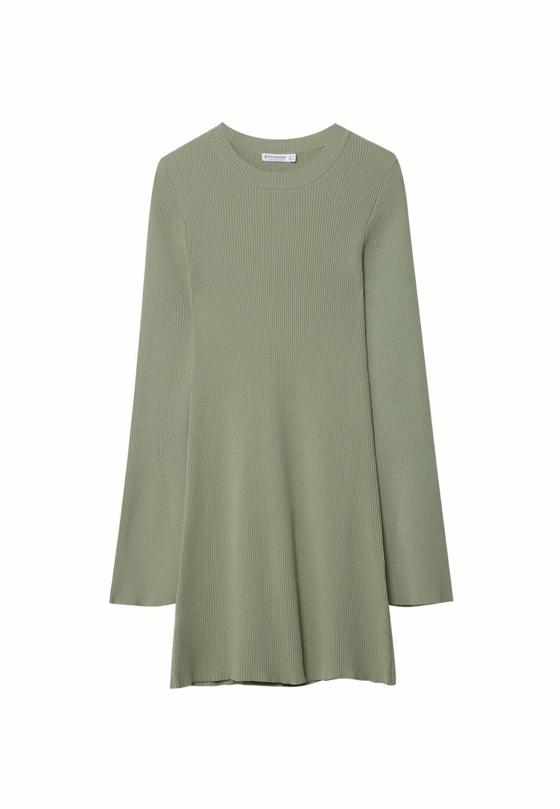 Stradivarius Gebreide jurk kaki