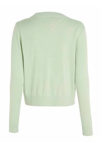 Tommy Jeans ESSENTIAL VNECK - Strickpullover - salbei