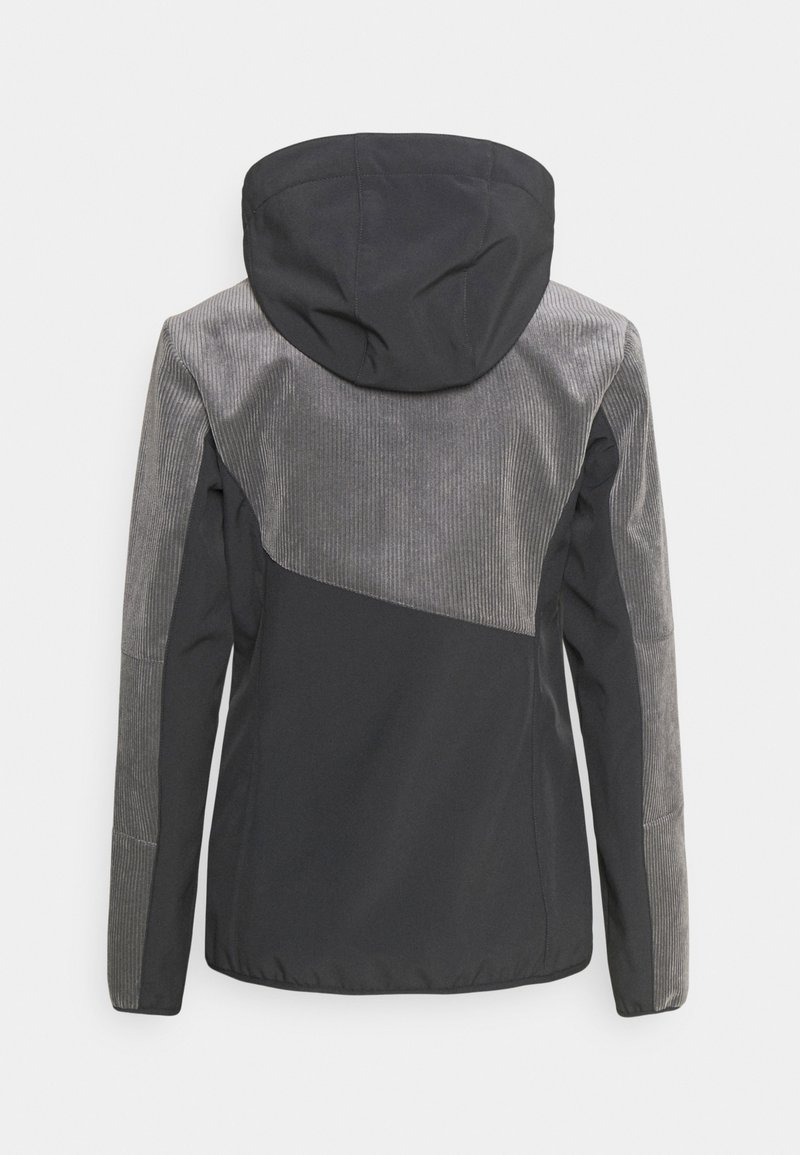 Damen Sportbekleidung | CMP WOMAN JACKET ZIP HOOD Softshelljacke antracite/grau - WL03106 Damen Sportbekleidung | CMP WOMAN JACKET ZIP HOOD Softshelljacke antracite/grau - WL03106