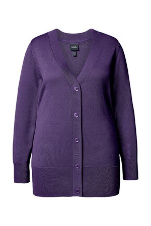 Ulla Popken, Neuletakki - tiefes violett
