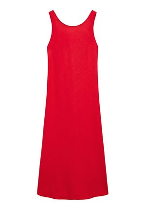 Massimo Dutti, LINEN MIDI DRESS WITH OPEN BACK - Maxi dress - red