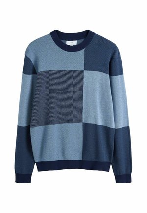 Next, CHECK CREW NECK JUMPER - Jumper - blue