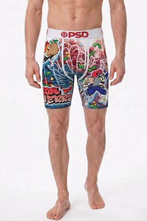 PSD, Kurze Boxershorts - red blue