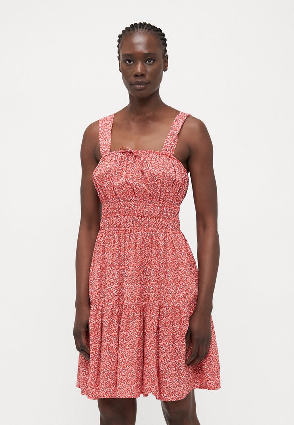 TIE FRONT SMOCKED MINI - Day dress