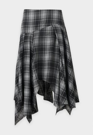 Han Kjøbenhavn, CHECKED SKIRT - Falda acampanada - black