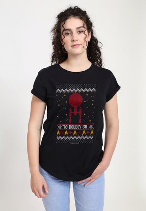 STAR TREK TO BOLDLY SWEATER - T-shirt med print - black