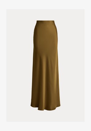 Lauren Ralph Lauren, SATIN CHARMEUSE MAXISKIRT - Jupe longue - tobacco bronze
