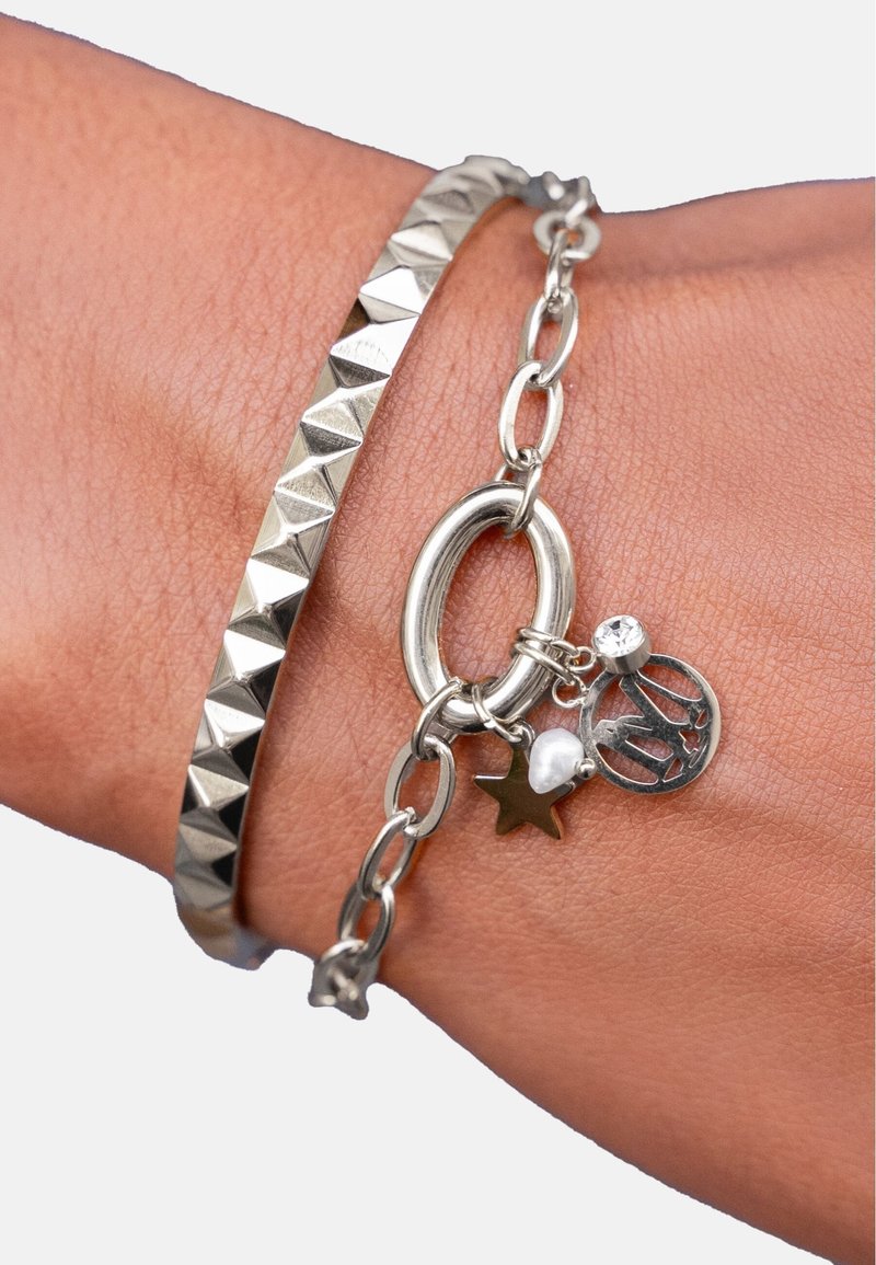 My Jewellery BRACELET WITH CHARMS & PEARL - Bracciale - silver coloured