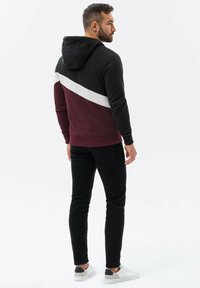 Ombre THREE-COLOR  WITH A HOOD B1419 - Sudadera con cremallera - black