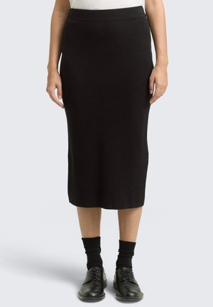 MIT SCHLITZ - Kokerrok - deep black