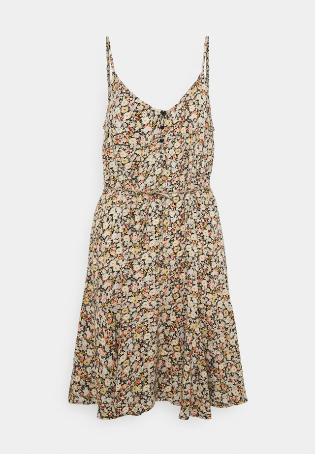 PCNYA SLIP BUTTON DRESS - Korte jurk - black