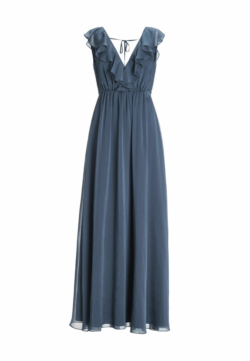 Dress Dames,Dames Chiffon Maxi-Jurk Boheemse Effen Witte Jacquard Mode Lange Jurk Korte Mouw V-Hals Elegante Ruches Flowy Jurk Zomer Swing Jurk Kaftan Strandjurken, M