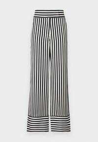 GABIN STRIPED  - Trousers - black/white