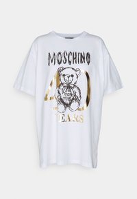 Moschino White & Pink Illustration Print Cotton Trouser Set