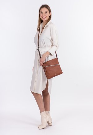 ALESSIA - Cross body bag - cognac