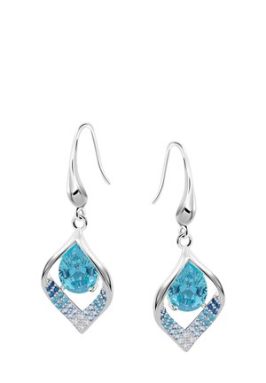 ZIRKONIASTEIN - Ohrringe - silver-coloured/blau