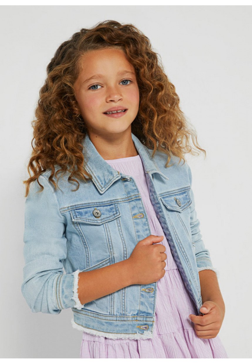 Mayoral - Chaqueta vaquera de color marfil para niña | Childrensalon Outlet