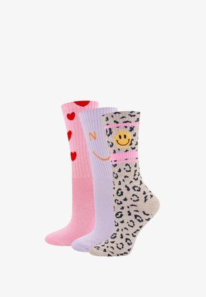 Ewers, SOCKEN SMILE/HERZ/LEO 3ER PACK - Socken - bunt