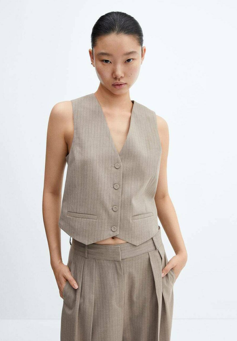 Mango VICTORIA Waistcoat middenbruin/brown Zalando.co.uk