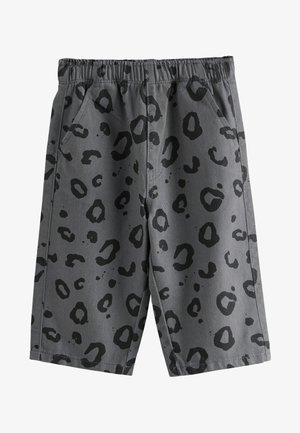 Next REGULAR FIT - PULL ON WIDE - Pantaloni - charcoal grey leopard print