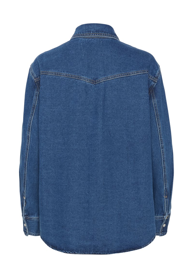 Chemise en denim Slim Fit Col chemise Manches longues bleu Pax | 3 Suisses