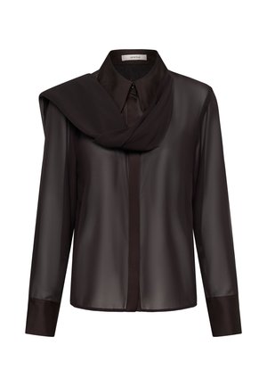 Gestuz, LYNNE SCARF SHIRT - Blusa - ganache