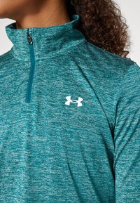 Under Armour TECH TWIST - Langarmshirt - hydro teal/white
