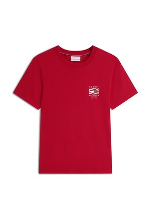 Tommy Hilfiger, AMERICANA GRAPHIC LOGO TEE - Тениска с щампа - medium red