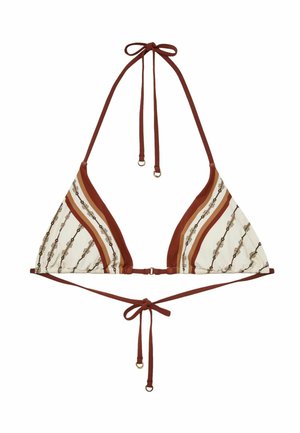 Reiss, REGULAR FIT - TINA CHAIN-PRINT TRIANGLE BIKINI TOP - Vrchný diel bikín - ivory