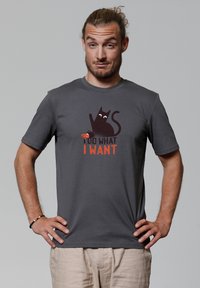 watapparel CAT - T-shirt print - anthracite