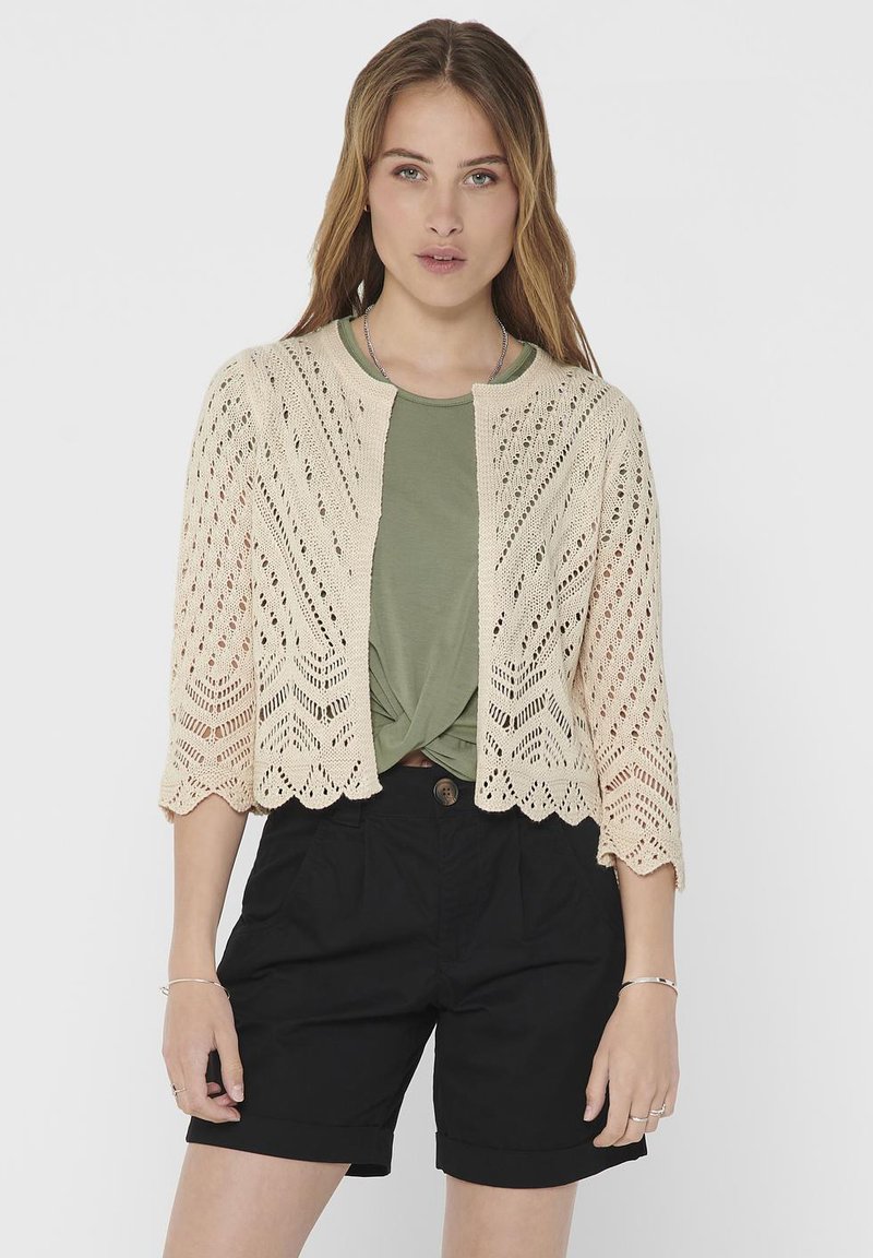 JDY - SUN 3/4 CROPPED - Cardigan - tapioca, Forstørre