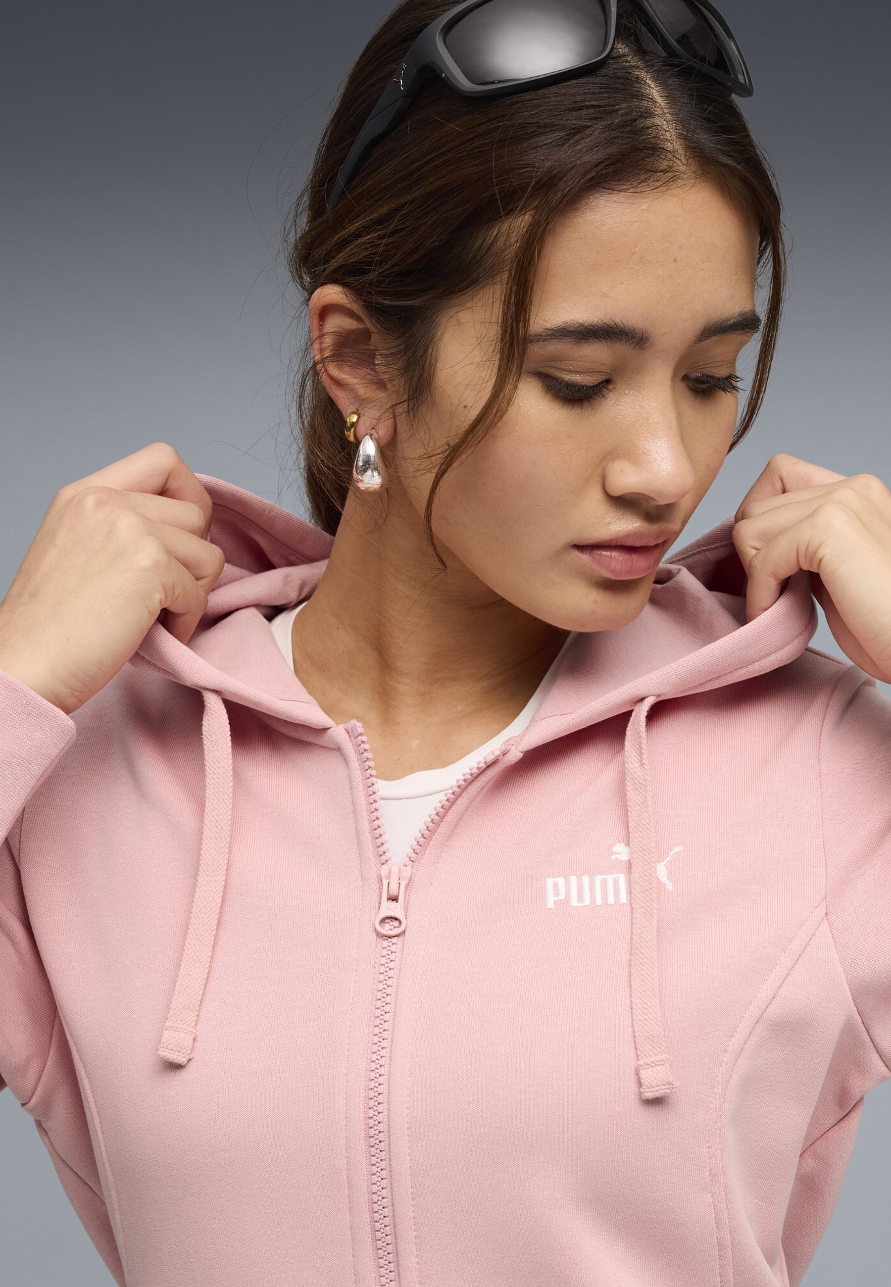 VR7 Tuta Da Ginnastica Donna Rosa: Felpa Con Cerniera E Pantaloni, Taglia 40/42 IT (S/M)