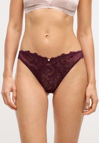 Lindex BRIEF THONG REGULAR LYDIA - String - dark dusty red