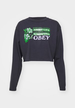 Obey Clothing I LEARNED FROM GROWING - Hosszú ujjú felső - digital black