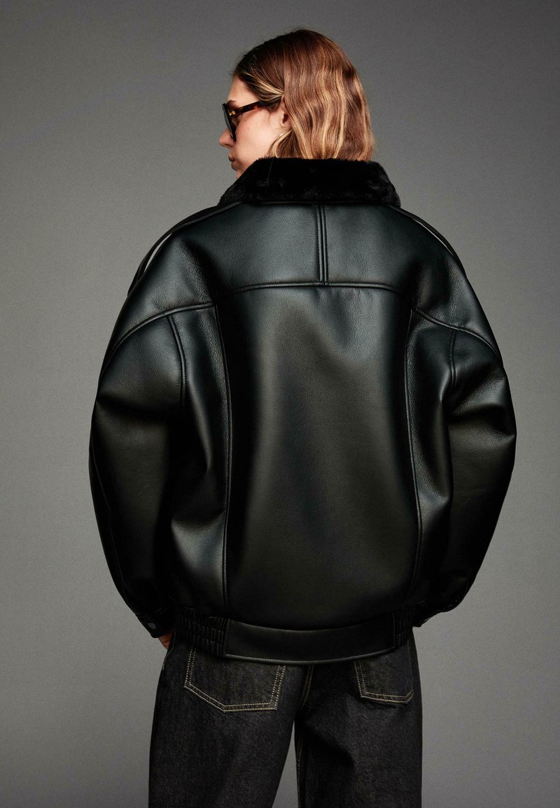 Pelliccia Giubbotto Pelle Donna Bershka Giacca Ecopelle Giacca Con