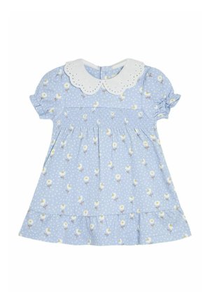 JoJo Maman Bébé REGULAR FIT SMOCKED - Jersey dress - blue