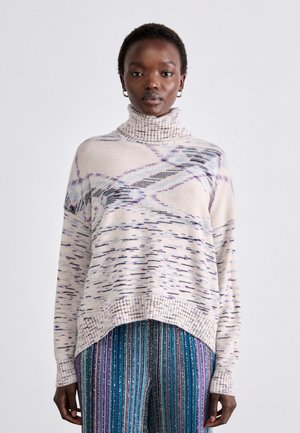 Missoni ROLL NECK - Jersey de punto - white/violet