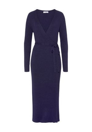 Svetríkové šaty - navy
