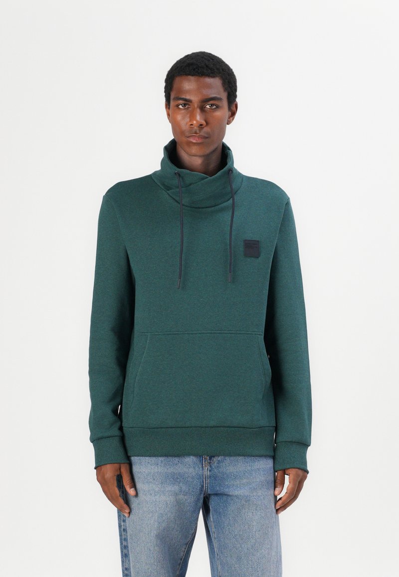 TOM TAILOR STRUCTURED SNOOD - Sweatshirt - jasper green/navy