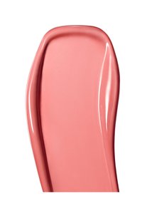 Envase cosmético de color coral brillante con una forma suave y curva. Presenta bordes redondeados y un diseño elegante sin marca visible.