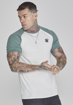 RAGLAN - T-shirts print - ecru green